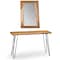 Alaterre Furniture Hairpin Natural Live Edge Media Console & 36" Mirror Set AWDD101320 - alternate 1